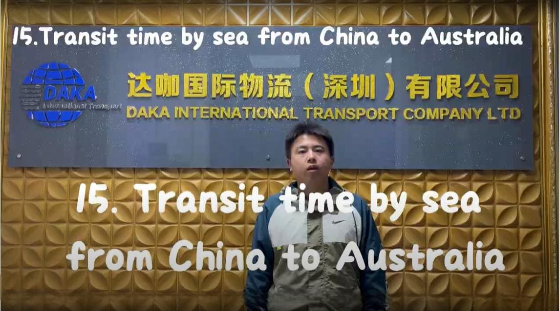 Transit time by sea from China to Australia