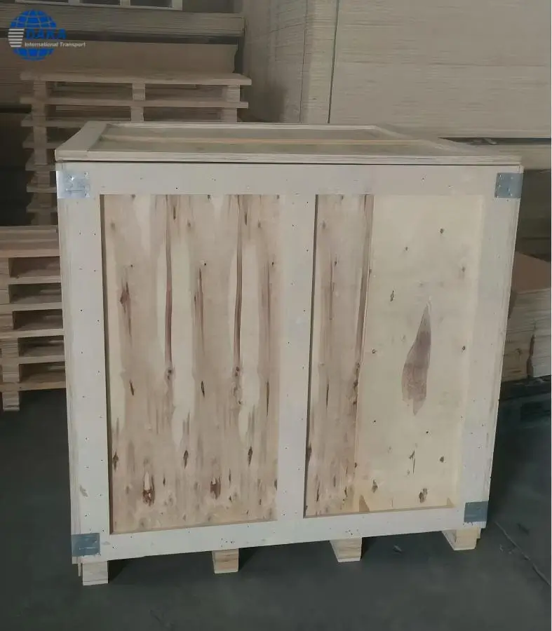 Cargo packed in plywood case