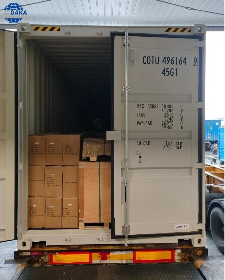 Close half of the container doors