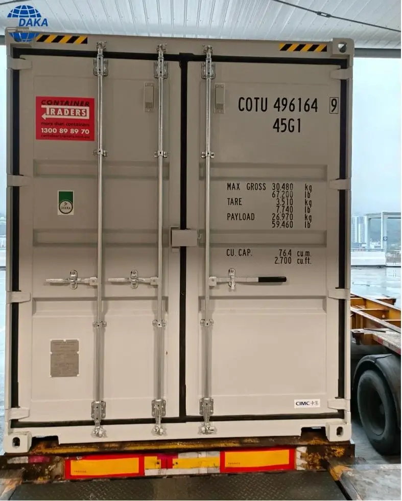 Closed the door of the container