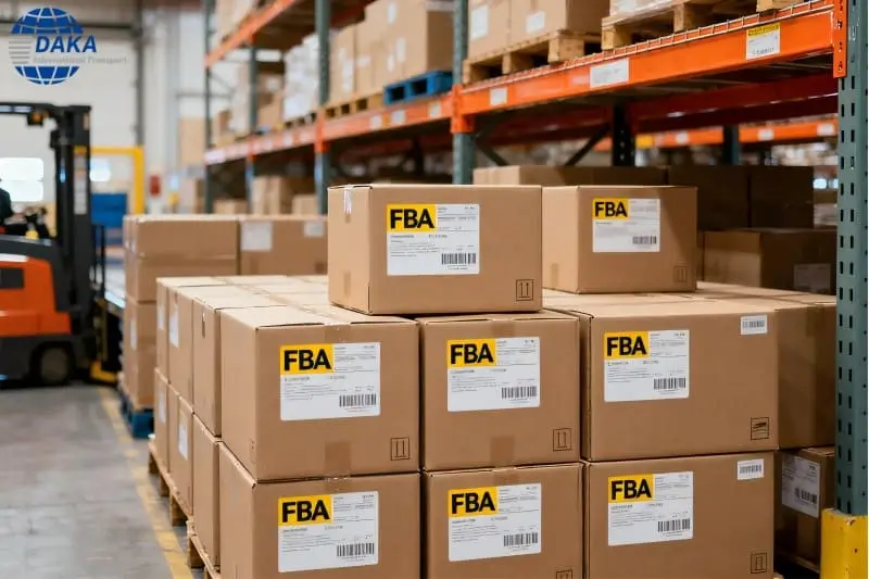 The cartons with the FBA label