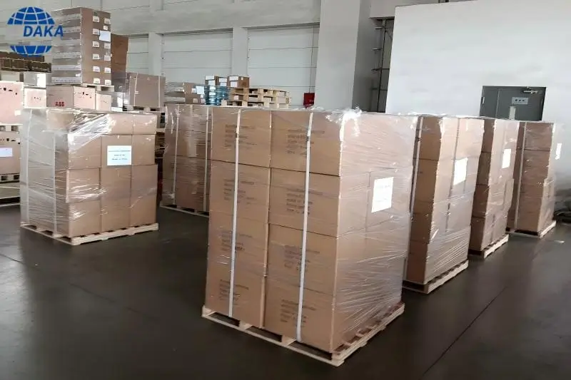 carton packed in pallets