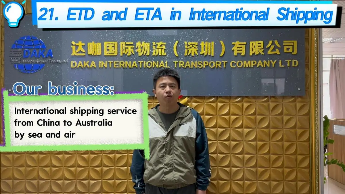ETD and ETA in International Shipping