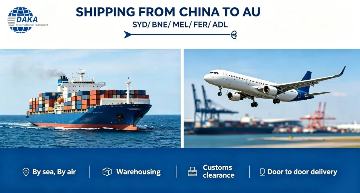 International shipping service from China to Australia by sea and air